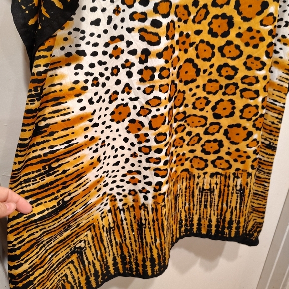 Sante Classics Women's Embellished Animal Print Artsy Poncho Swim Cover One Sz - Picture 6 of 7